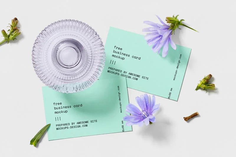 Business-card-with-flowers-mockup-1