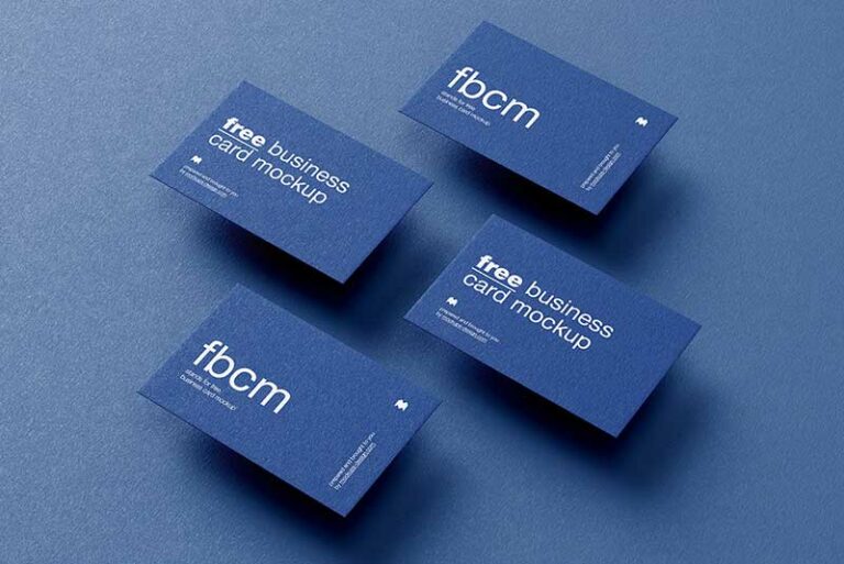 Minimalistic business cards mockup