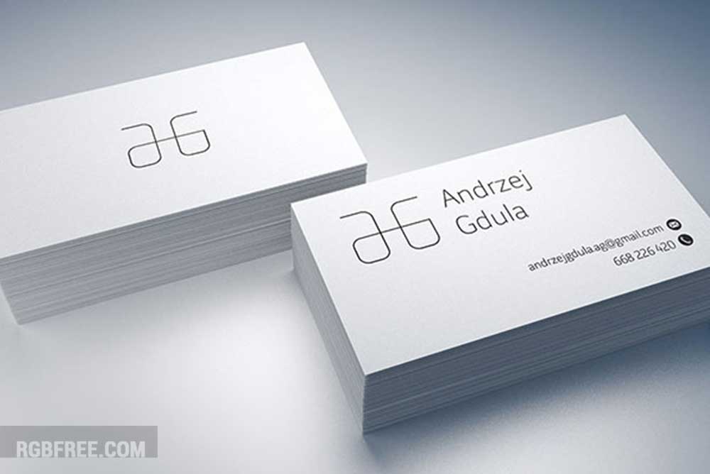 Business card mockup 90×50 mm