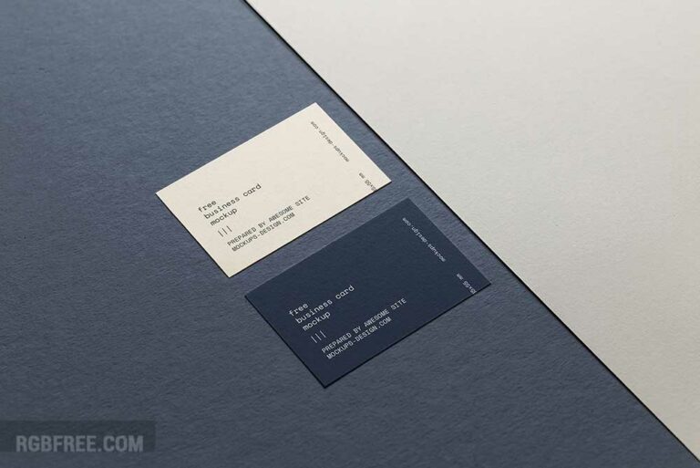 Business card on a paper plane mockup