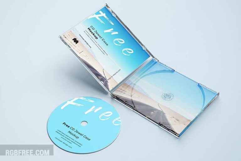 Free CD jewel case mockup