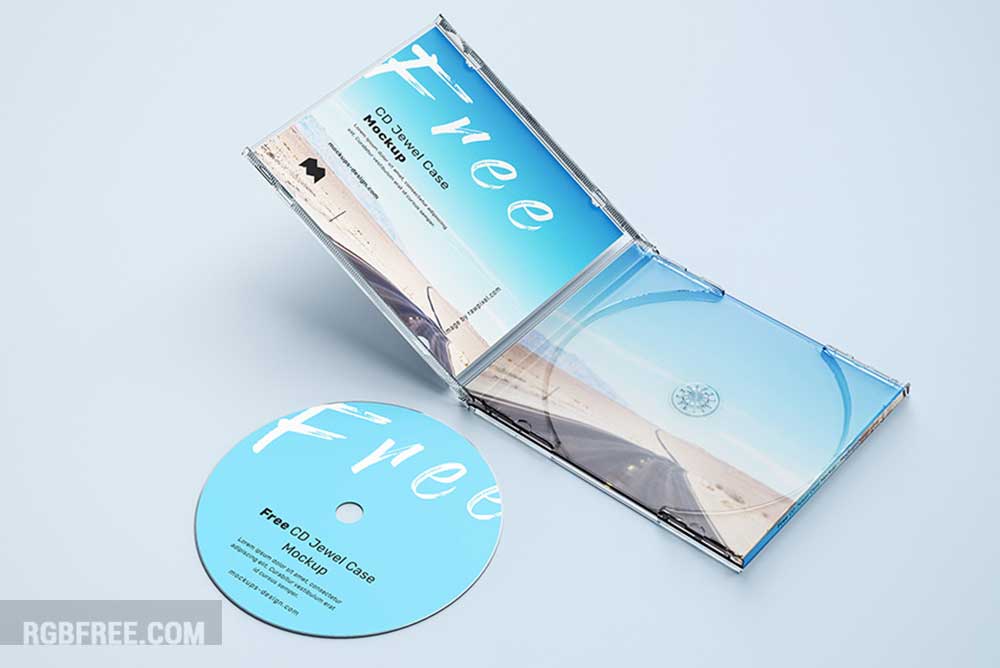 Free CD jewel case mockup