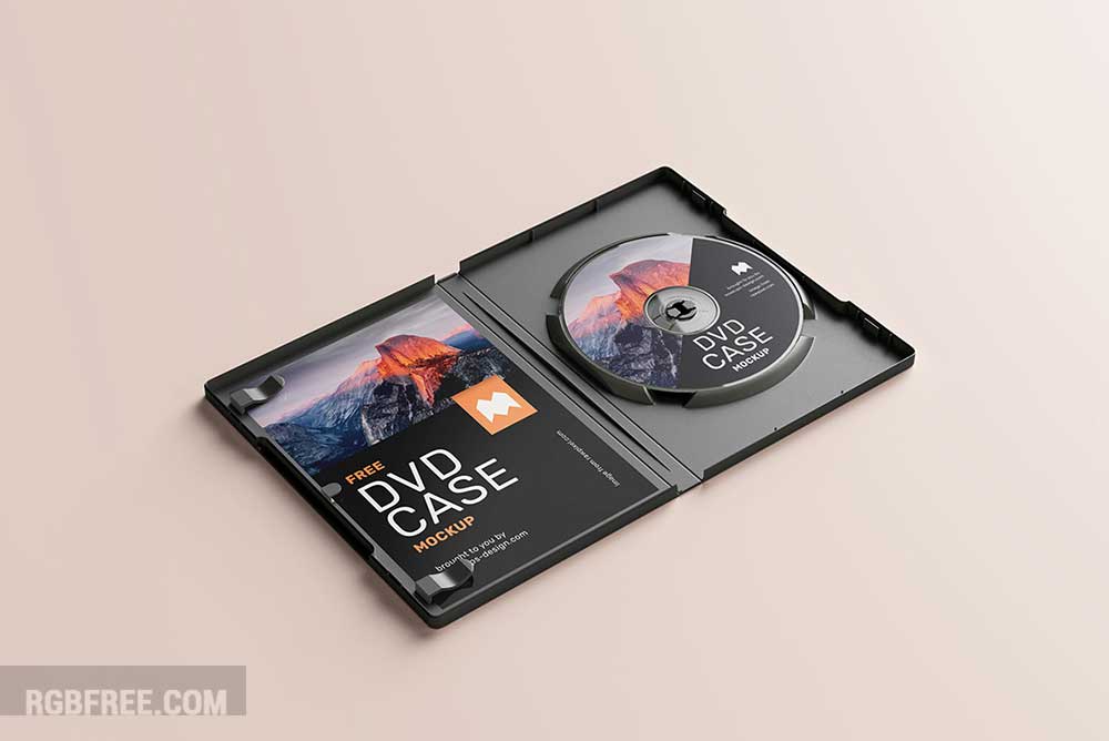 Free DVD case mockup