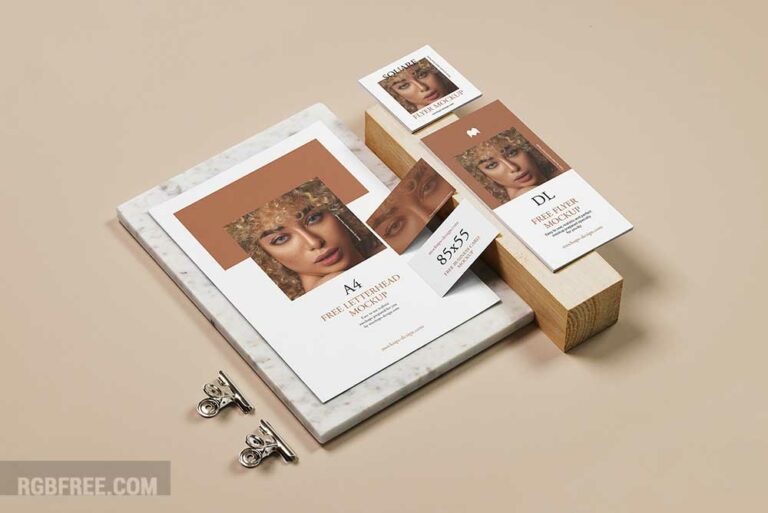 Elegant stationery mockup