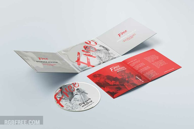 Free 6 panel digipack mockup