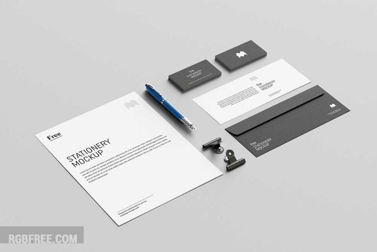 Free US stationery mockup