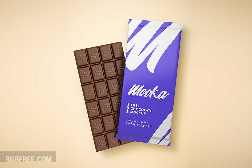 Free chocolate mockup