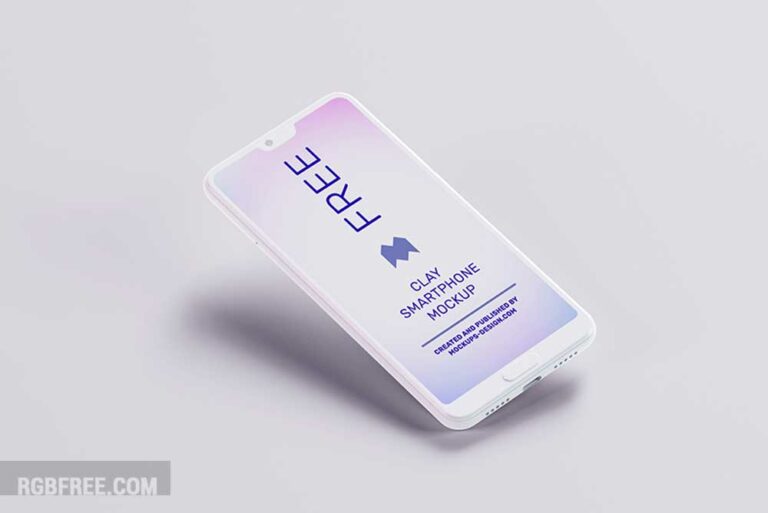 Free clay smartphone mockup