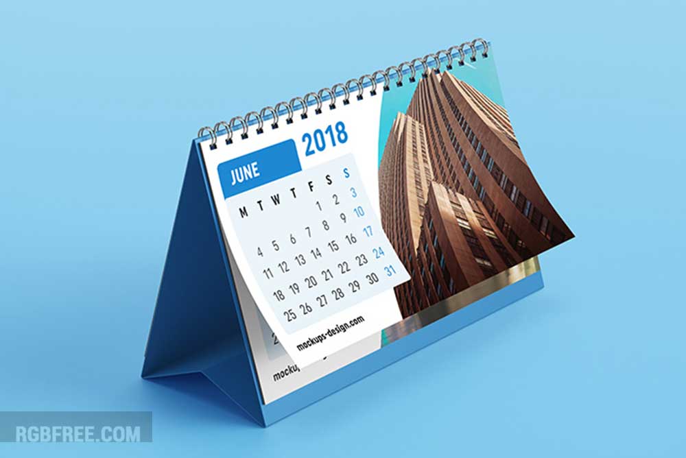 Free desk calendar mockup