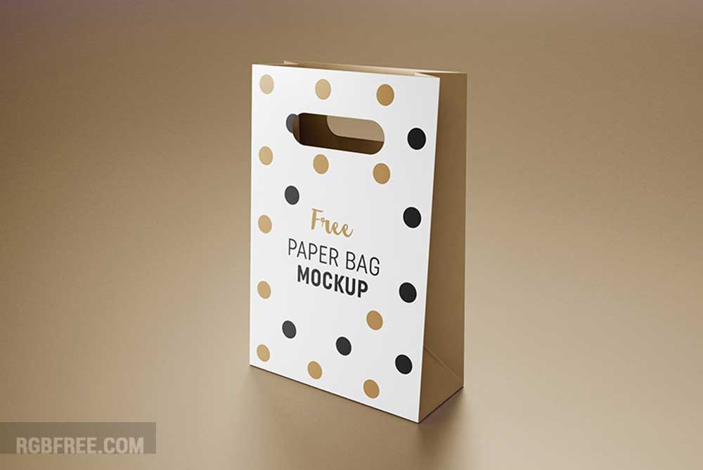 Free gift bag mockup