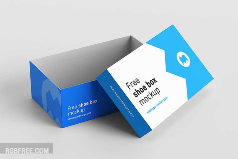 Free shoe box mockup