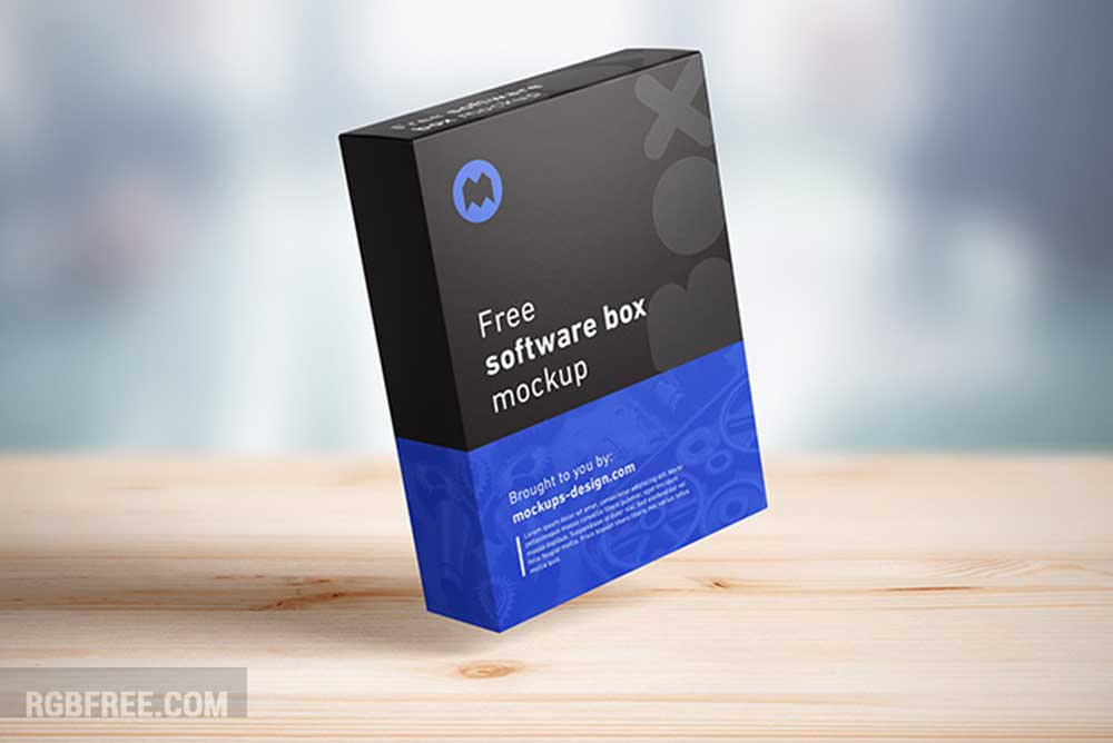 Free software box mockup