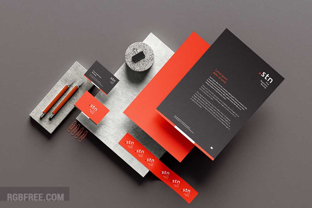 Free stationery mockup