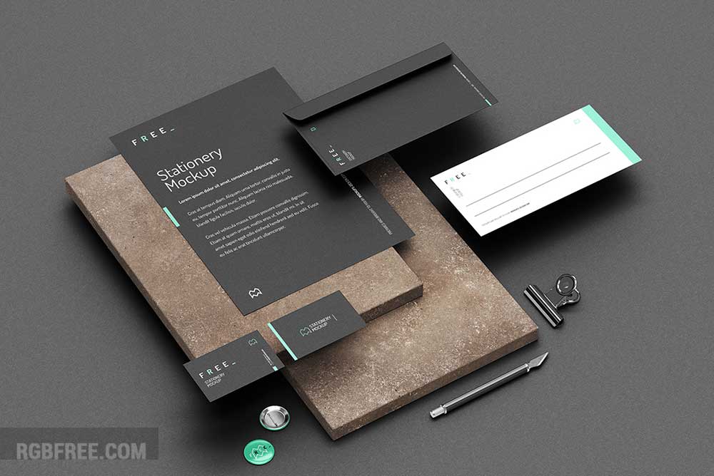 Free stationery mockup