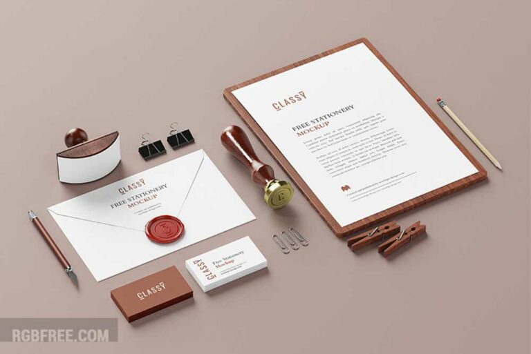 Free stationery mockup