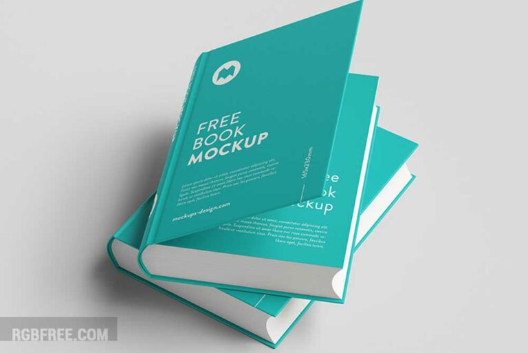 Free thick book mockup