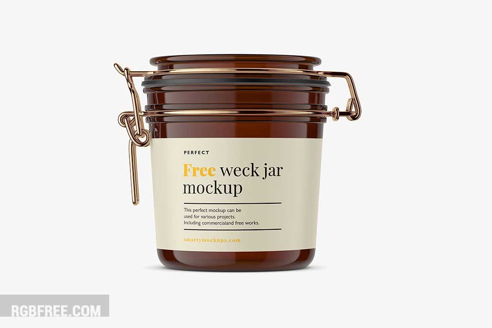 Free weck jar mockup