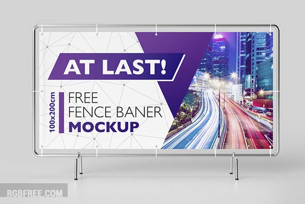 Fence banner mockup