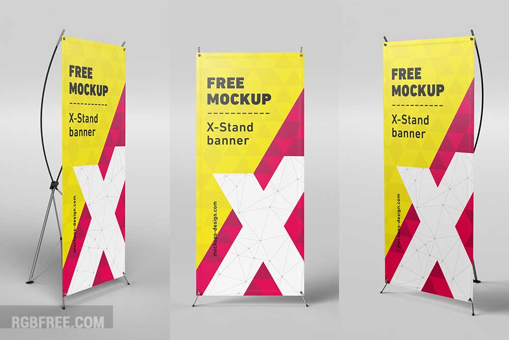 Free X-Stand Banners Mockup