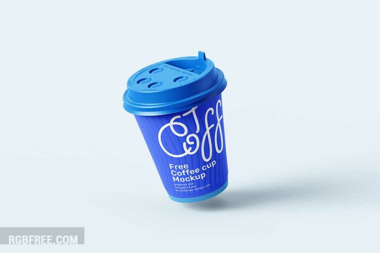 Free paper coffee cup mockup