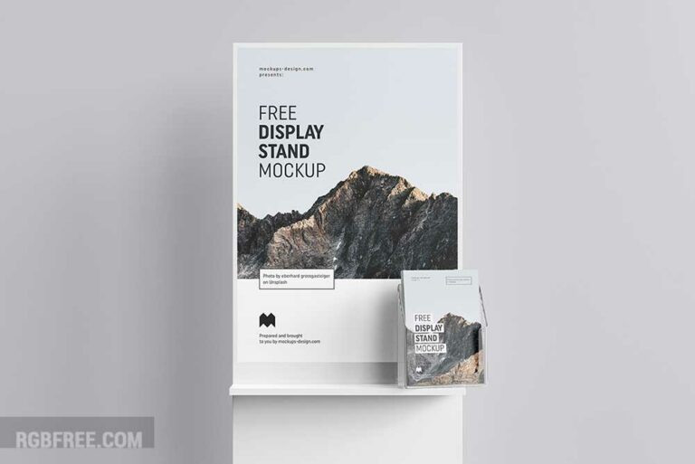 Free poster display mockup