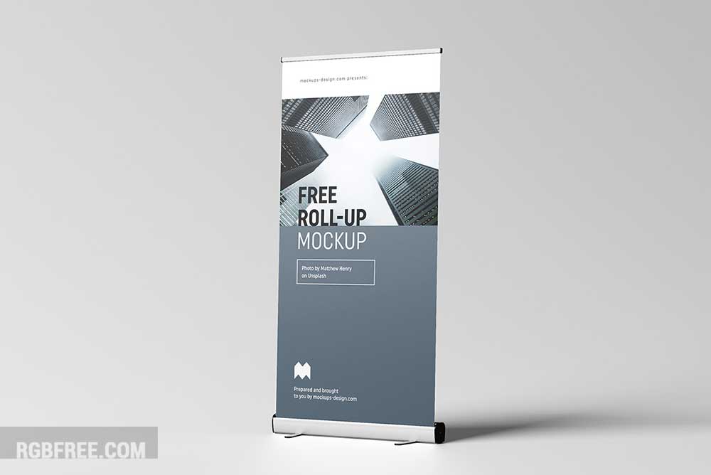 Free roll-up mockup 100×200 cm