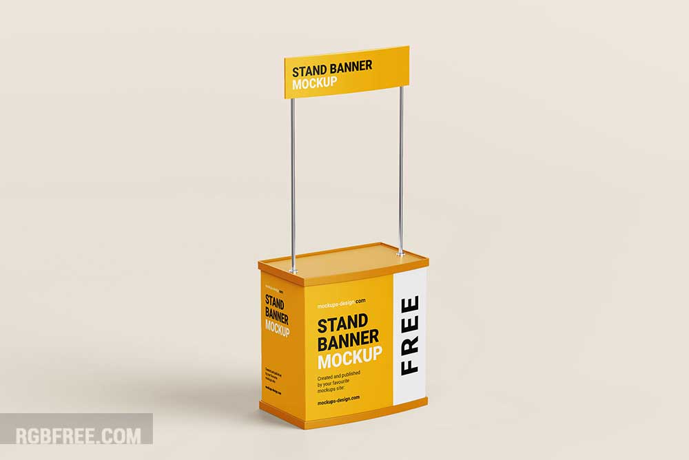 Free trade stand mockup