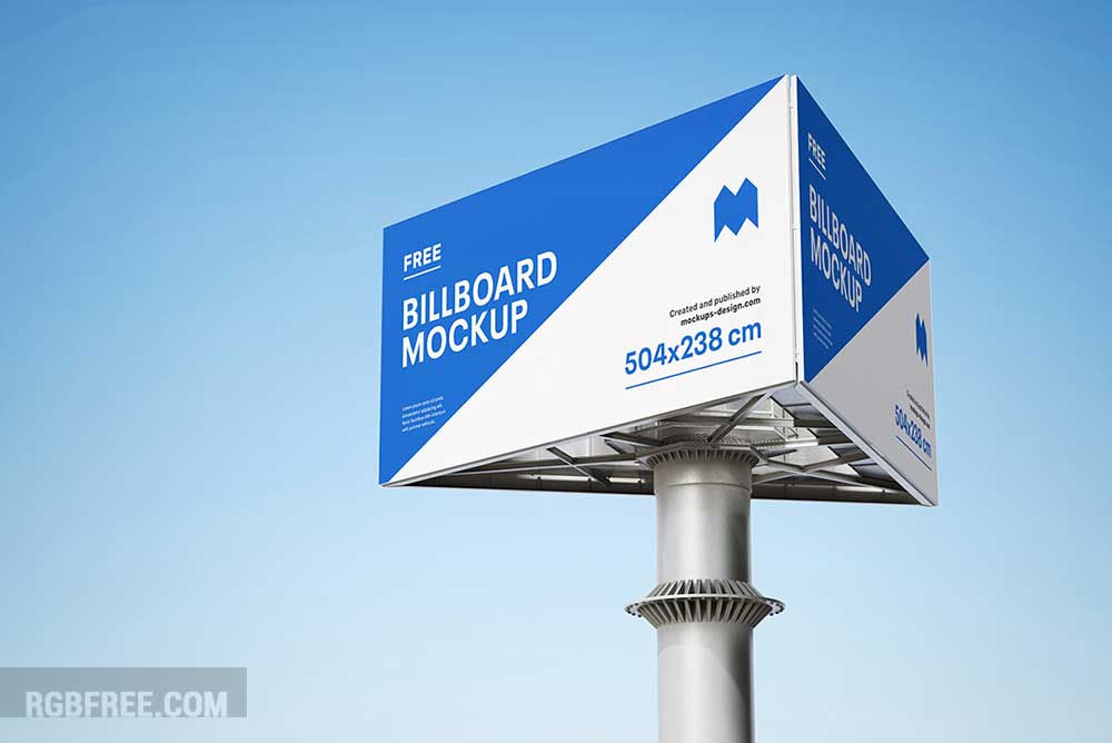 Free triple billboard mockup