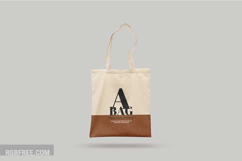 Hanging tote bag mockup