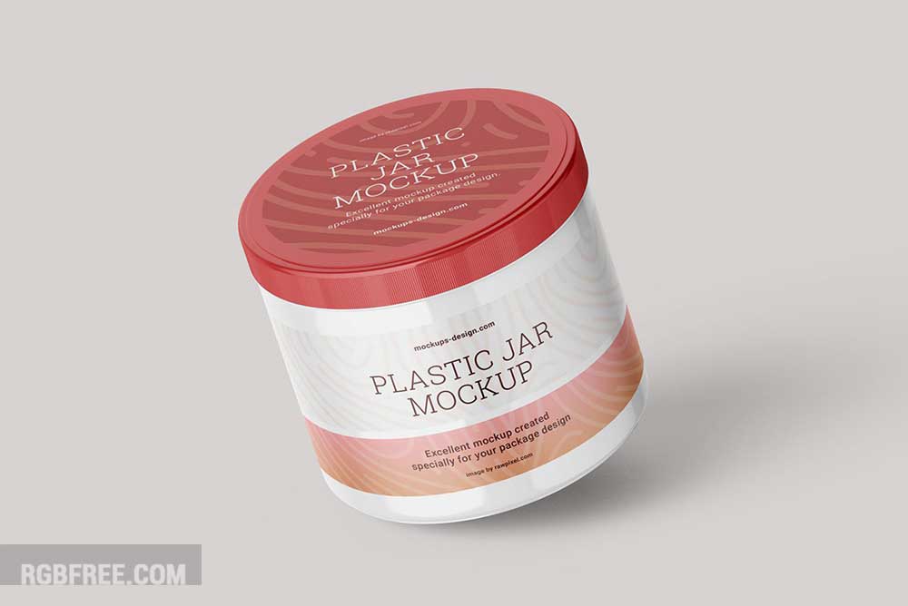 Plastic jar mockup