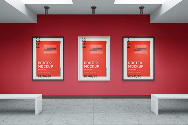 Free art gallery mockup