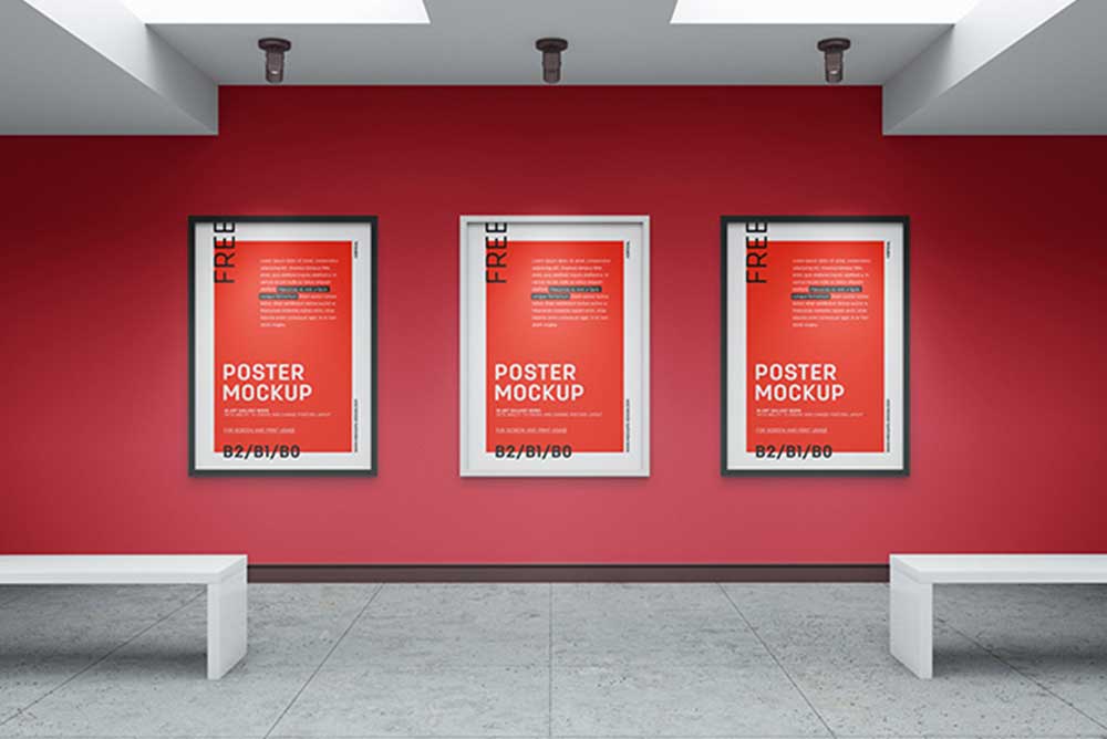 Free art gallery mockup