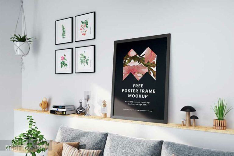 Free poster frame mockup