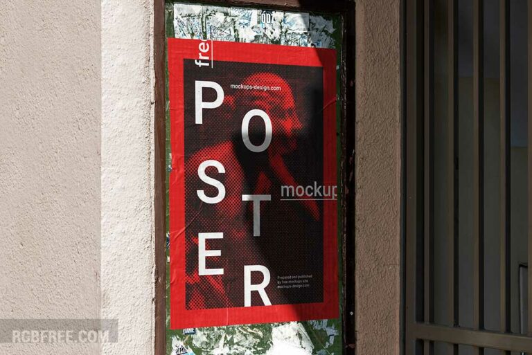 Poster in a gate mockup