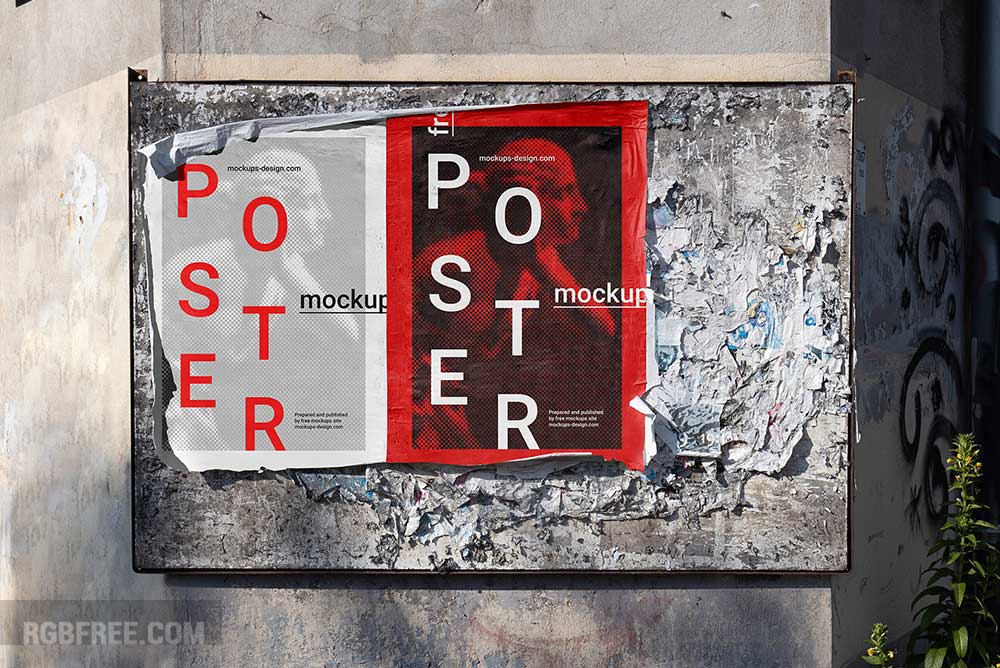 Street poster mockup