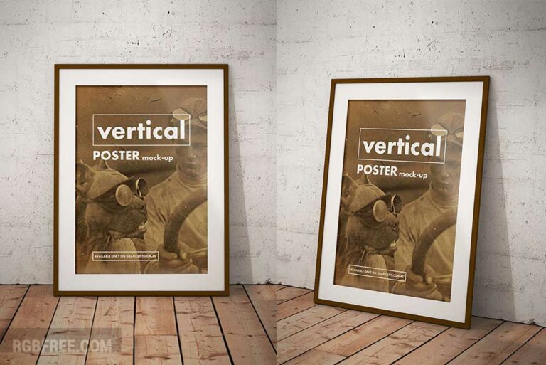 Vintage posters frame mockup