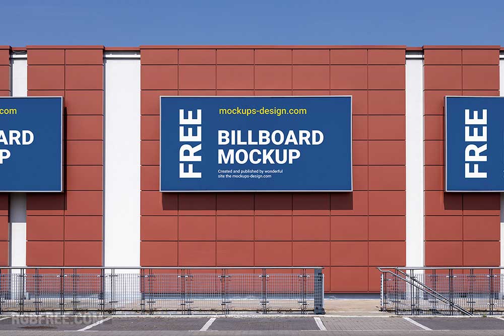 Billboard at the mall mockup