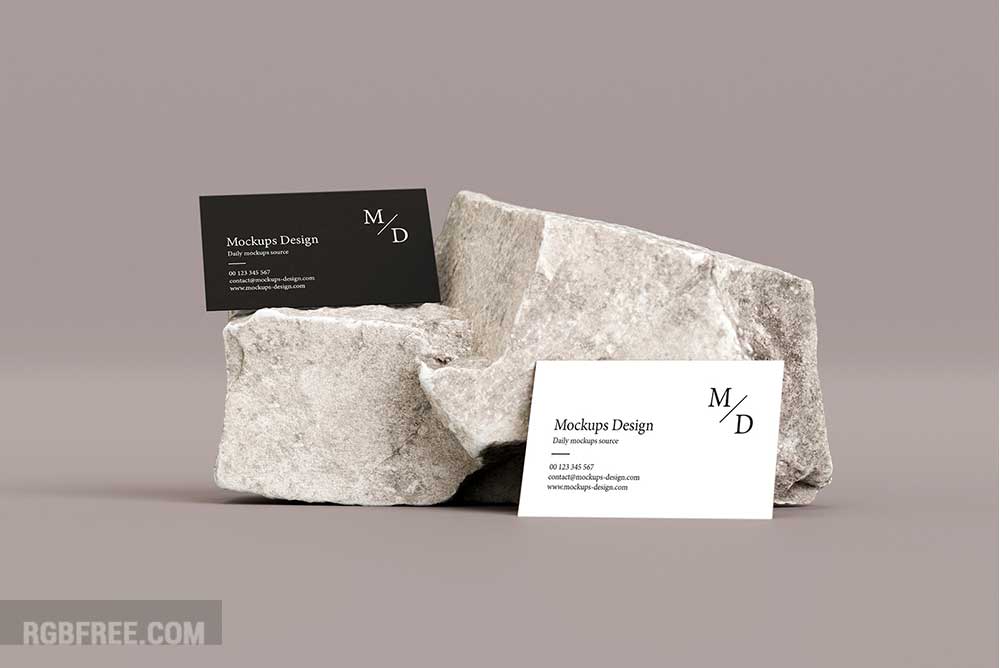 business-cards-on-stone-mockup-1