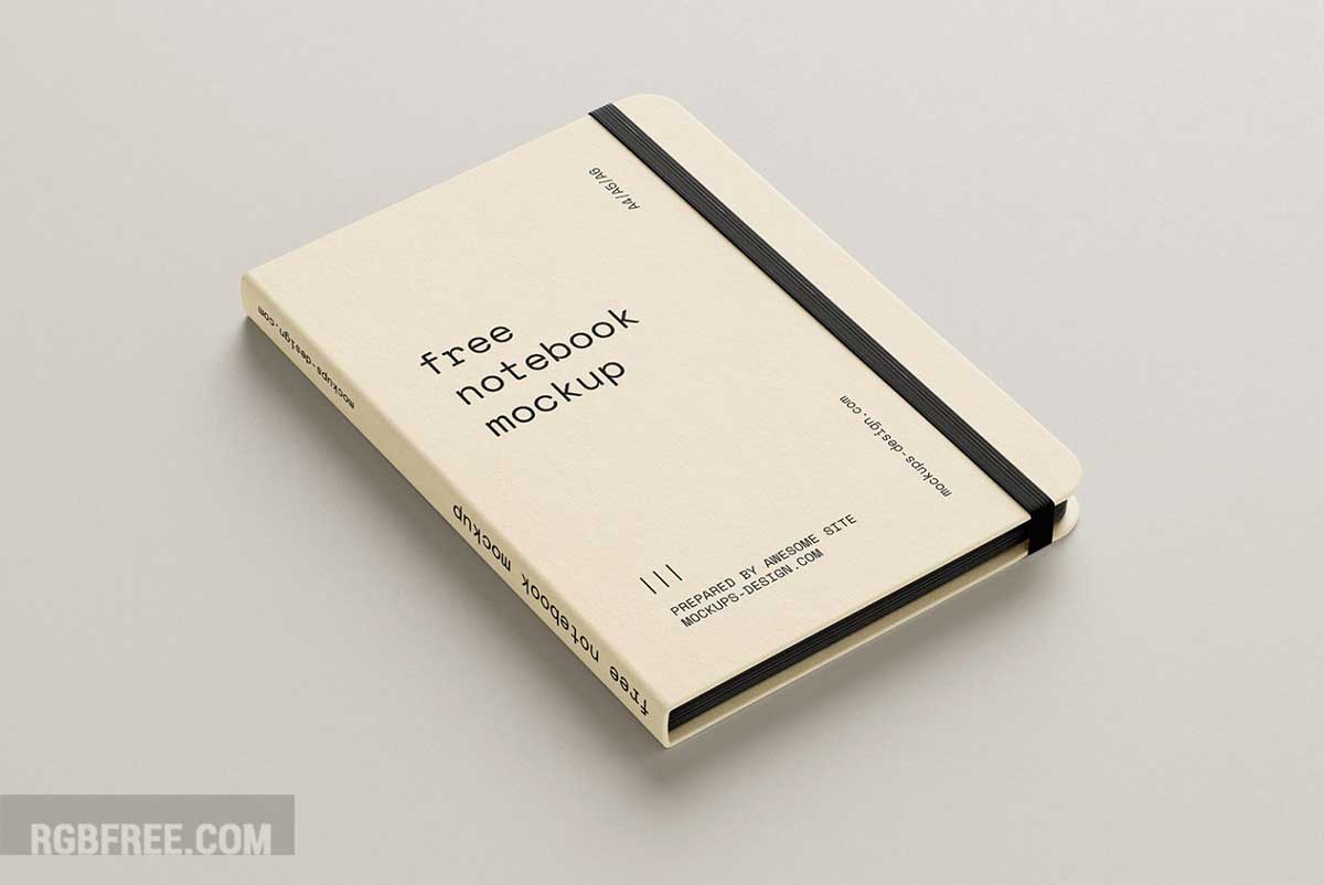 Free notebook mockup