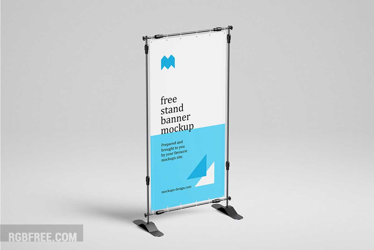 Free banner stand mockup