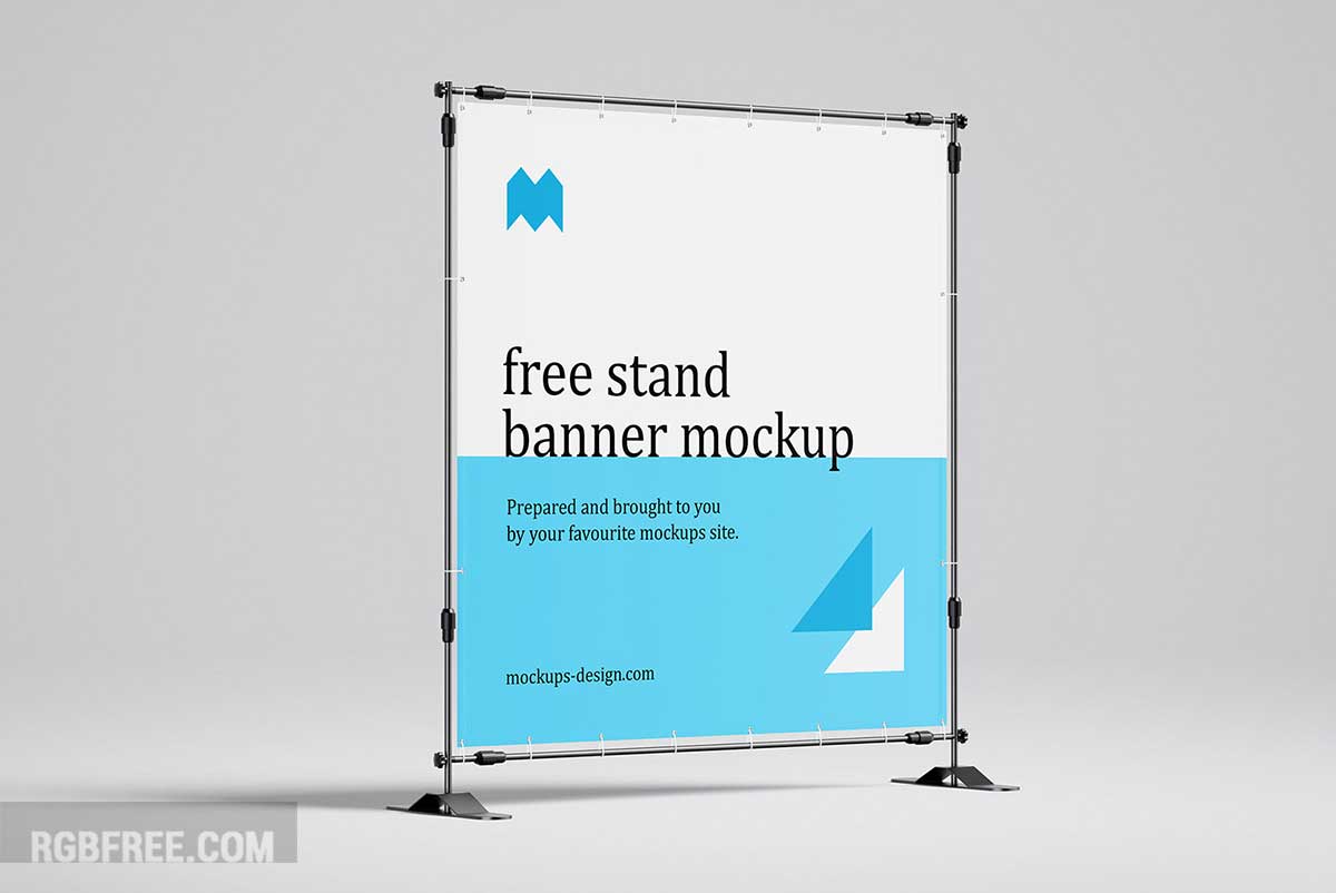 Free banner stand mockup