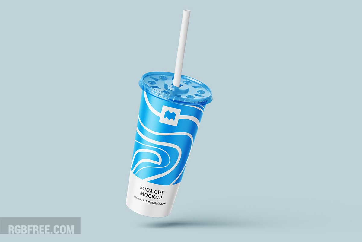 Free soda drink mockup